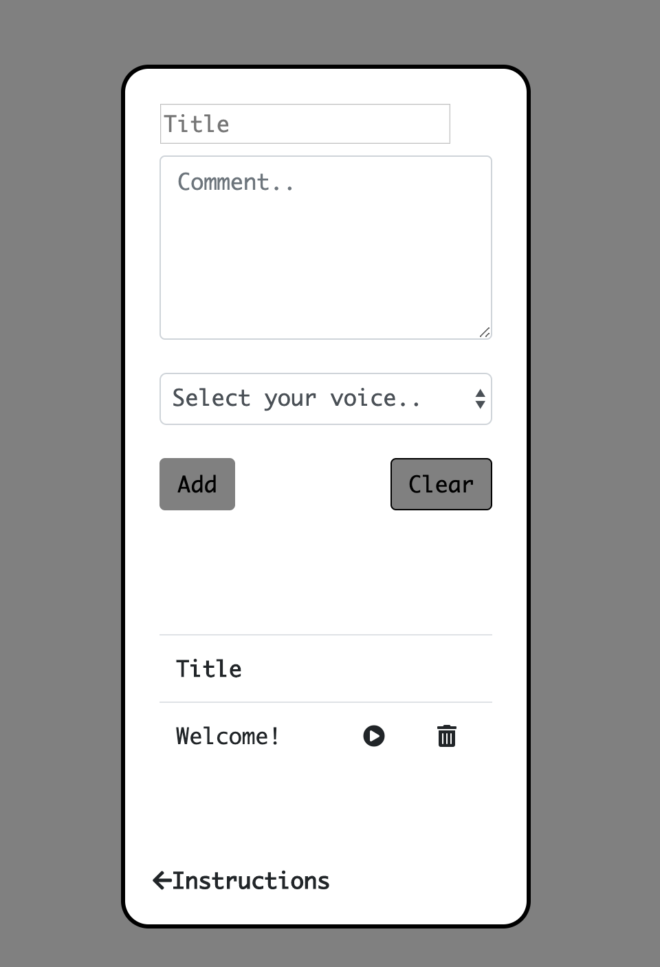 Screenshot of Text-to-speech